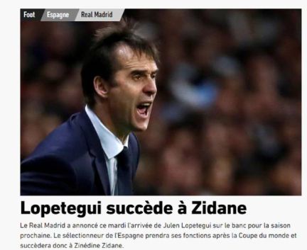Julen Lopetegui será el nuevo técnico del Real Madrid Julen Lopetegui será el nuevo técnico del Real Madrid